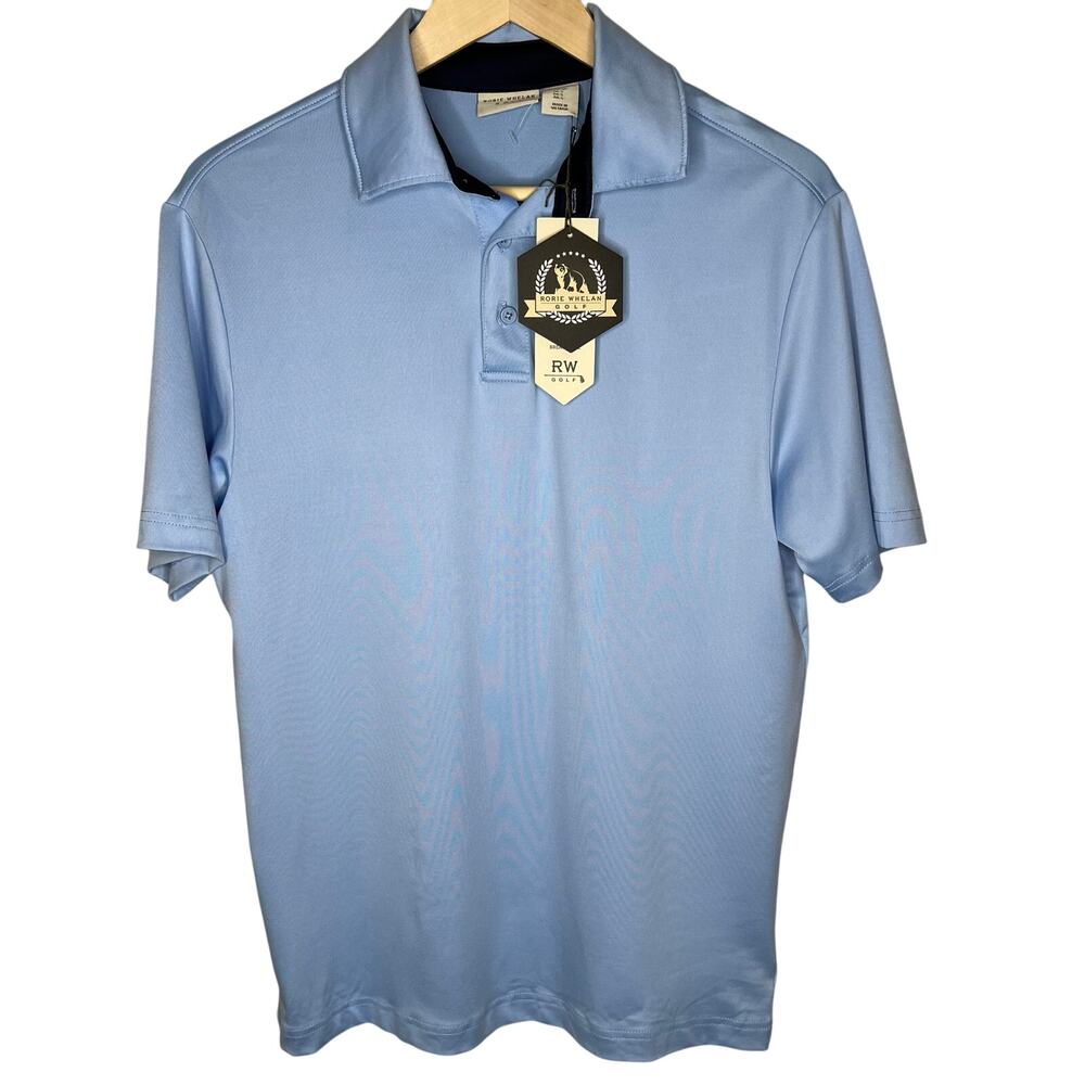 Rorie Whelan Golf Polo Shirt Small Men Blue Short Sleeve UPF 50+ Sports Athletic